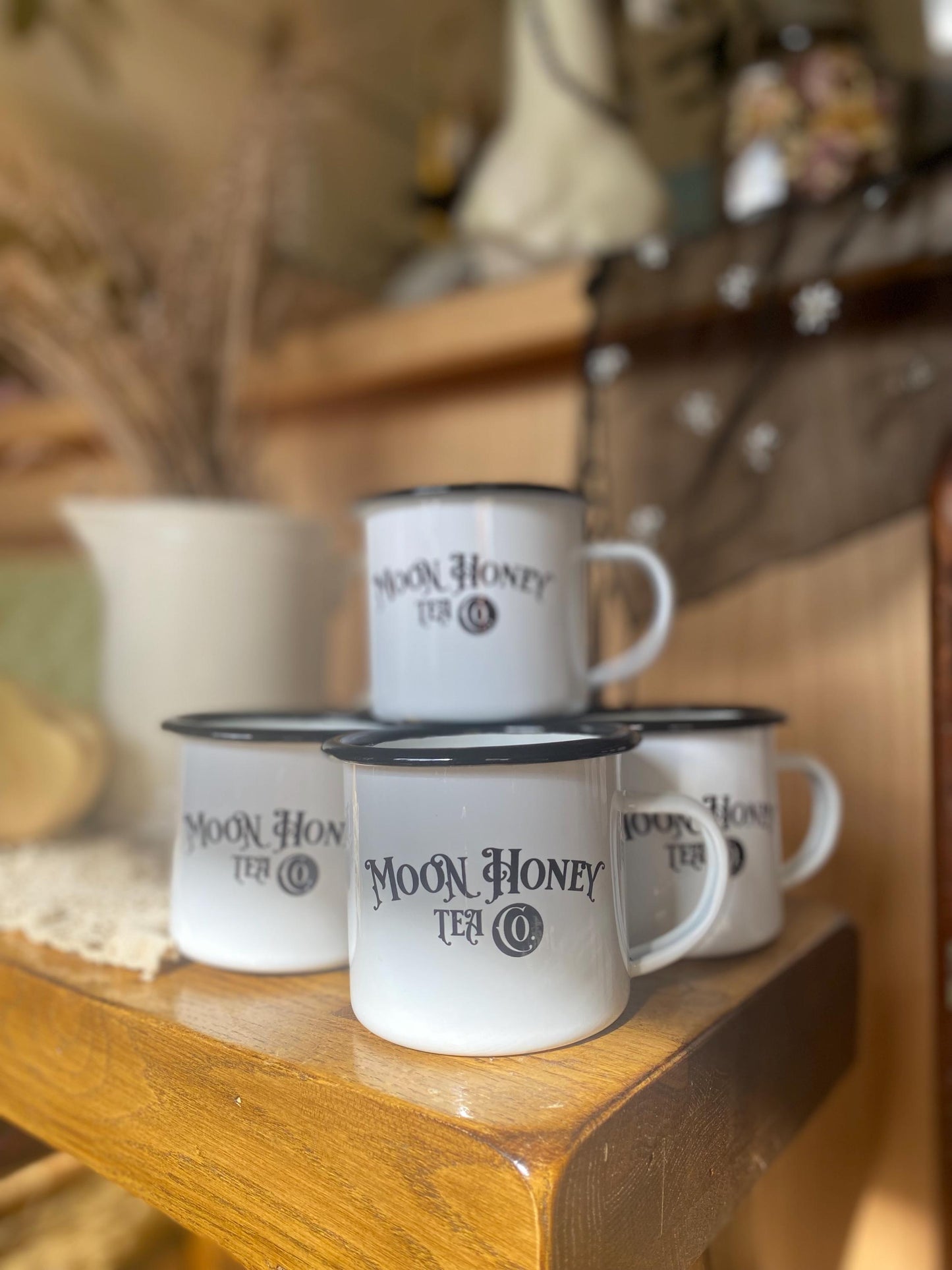 Moon Honey Tea Enamelware Tin Cup