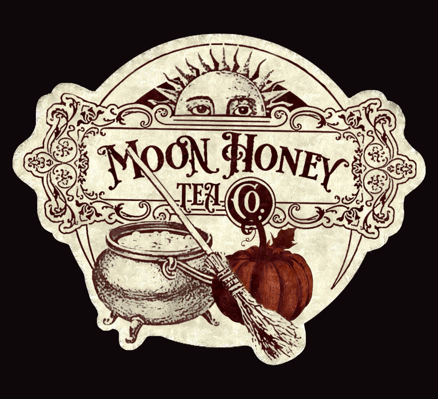 Moon Honey Tea Logo Witch Sticker