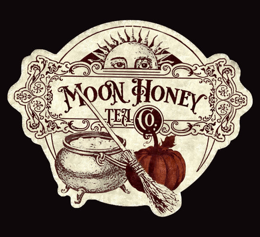 Moon Honey Tea Logo Witch Sticker